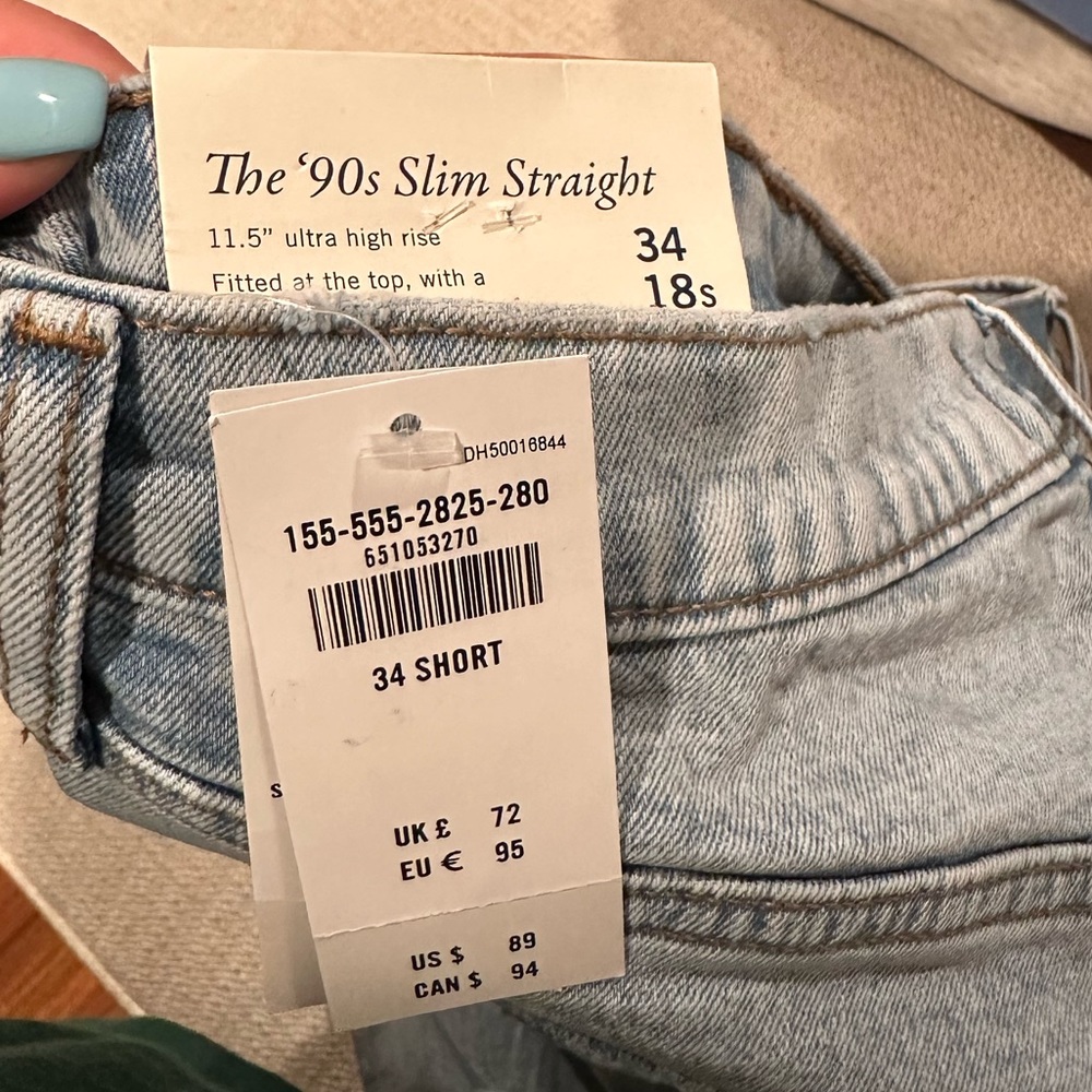 BRAND NEW 90s slim straight Abercrombie Jeans
